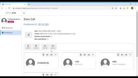 iPECS Cloud   How to manage a live call within iPECS Cloud audio conference bridge