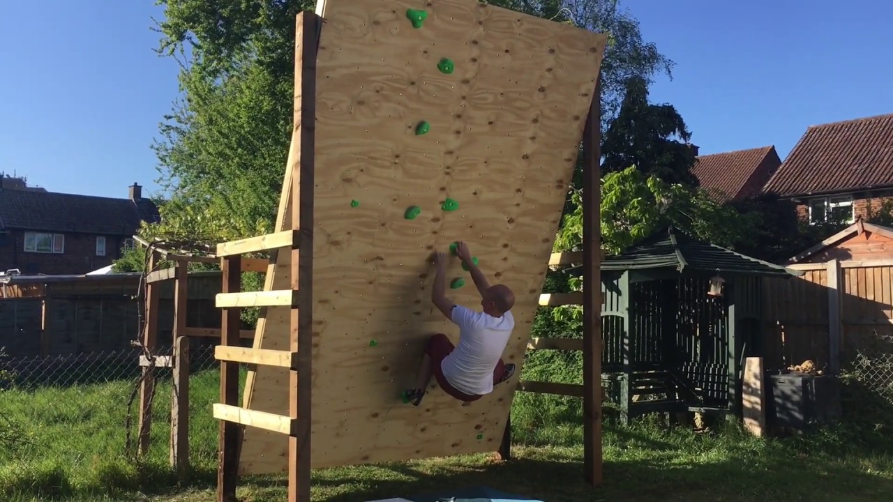Building a backyard climbing wall - YouTube