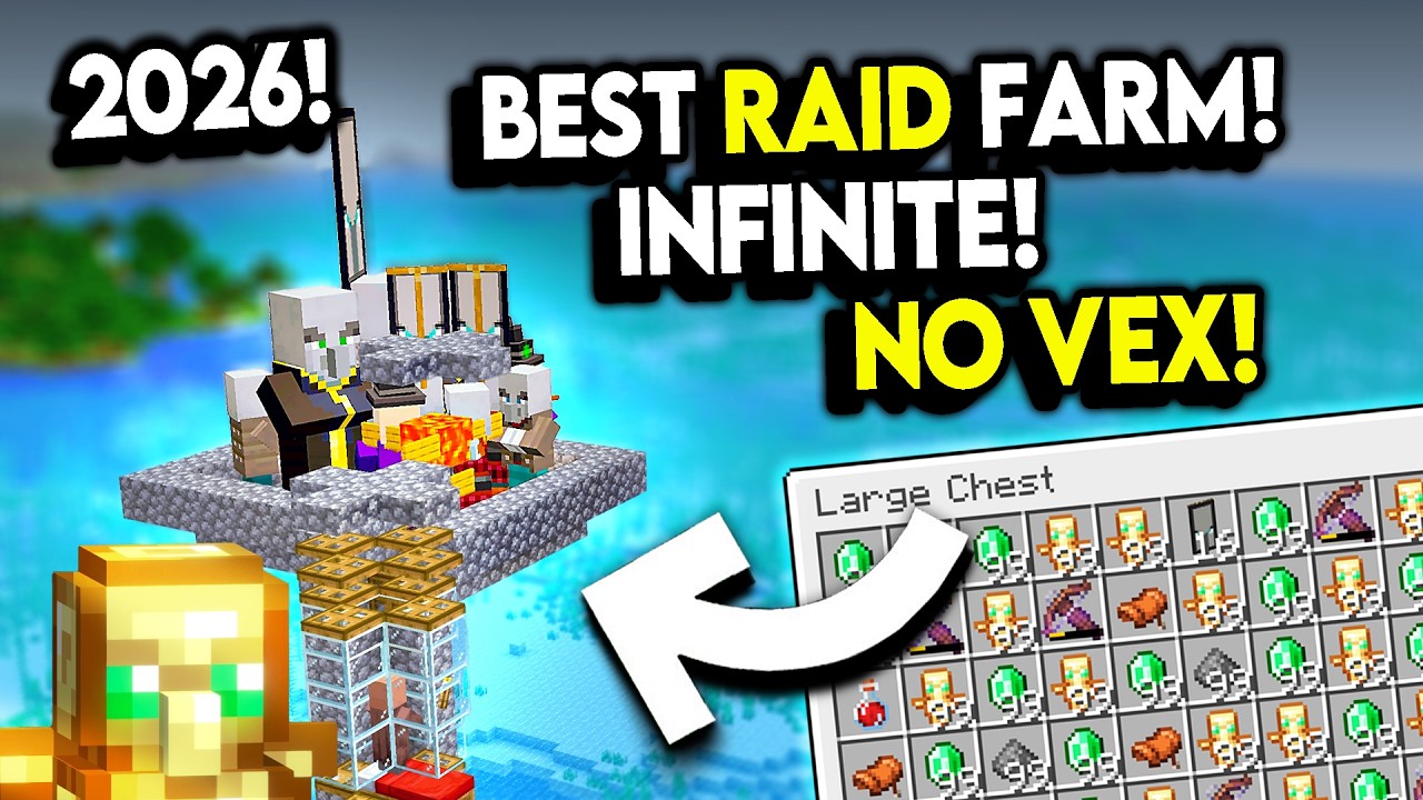 1,500 In 5 Minutes! BEST New RAID Farm in Minecraft 1.21+ - YouTube