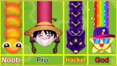 NOOB vs PRO vs HACKER vs GOD 🐍 Snake Io Gameplay 🐍 #snakeio #snakegame