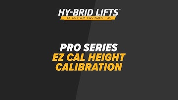 EZcal Pro Height Calibration on Pro Series Scissor Lifts