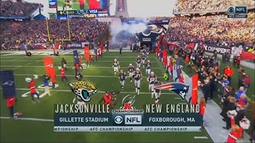 NFL on CBS intro 2018 AFC championship JAX@NE  (2017-18 throwback)
