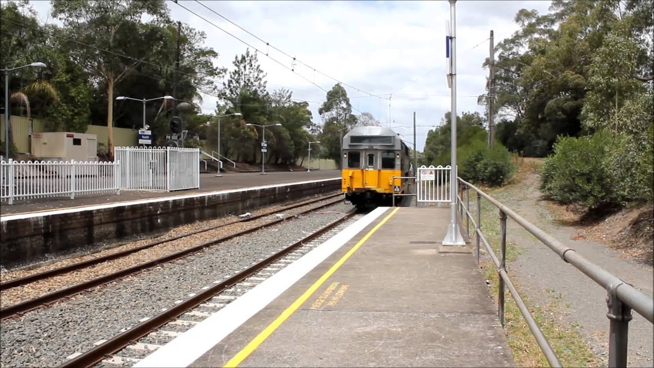 CityRail SSet Suburban Silver Train Arrives at Rosehill Racecourse