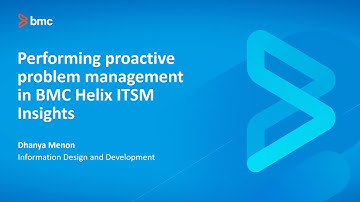 Performing proactive problem management in BMC Helix ITSM Insights