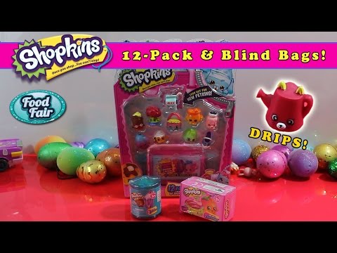 Shopkins Season 4 12-Pack + Blind Basket + Food Fair Candy Jar! Petkins!