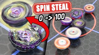 LUCIFER DEAD STOP SPIN STEAL CHALLENGE! | 20+ Beys Defeated Without Stopping! - Beyblade Burst