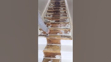 Watch me paint my staircase in Frenchic Paint ❤️ #staircase #staircasedesign #frenchic #paint