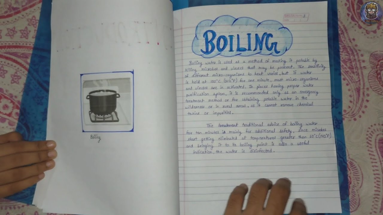 CHEMISTRY project on methods of WATER PURIFICATION / Class 11th /2023