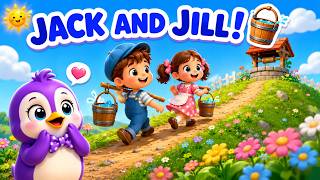 Jack and Jill 🪣⛰️ | Classic Nursery Rhyme with Peppy Purple🐧🌈