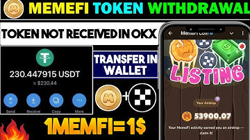 MEMEFI Claim Without Gas Fee | Memfi token withdrawal not received in okx #memefi​ #listing​