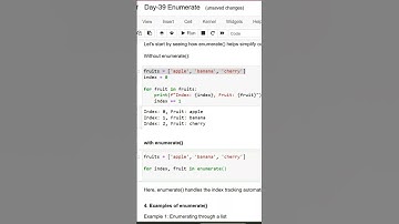 Enumerate Function vs Loops What