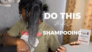 How i treat my hair before applying shampoo | Prepoo routine with conditioner