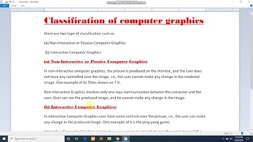Classification of computer graphics in Hindi | what is Classification of computer graphics.