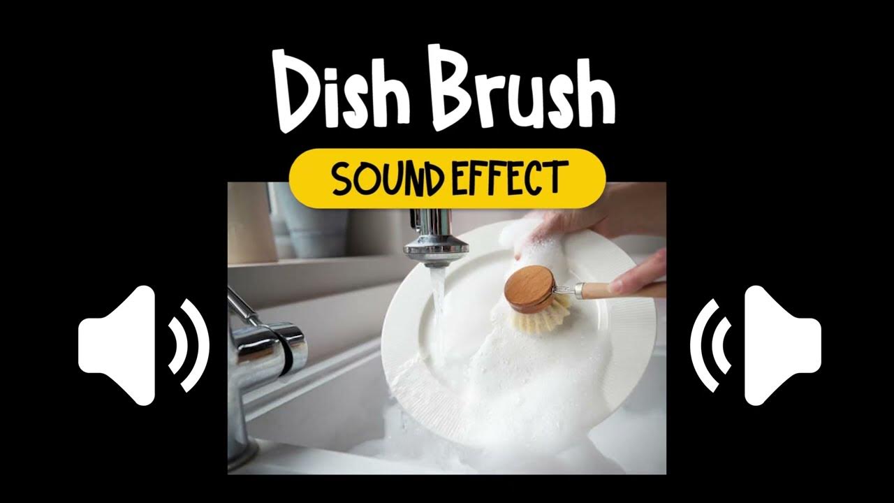 Dish Brush Sound Effect 洗碗 刷子 清洗 水 音效 (High Quality) YouTube