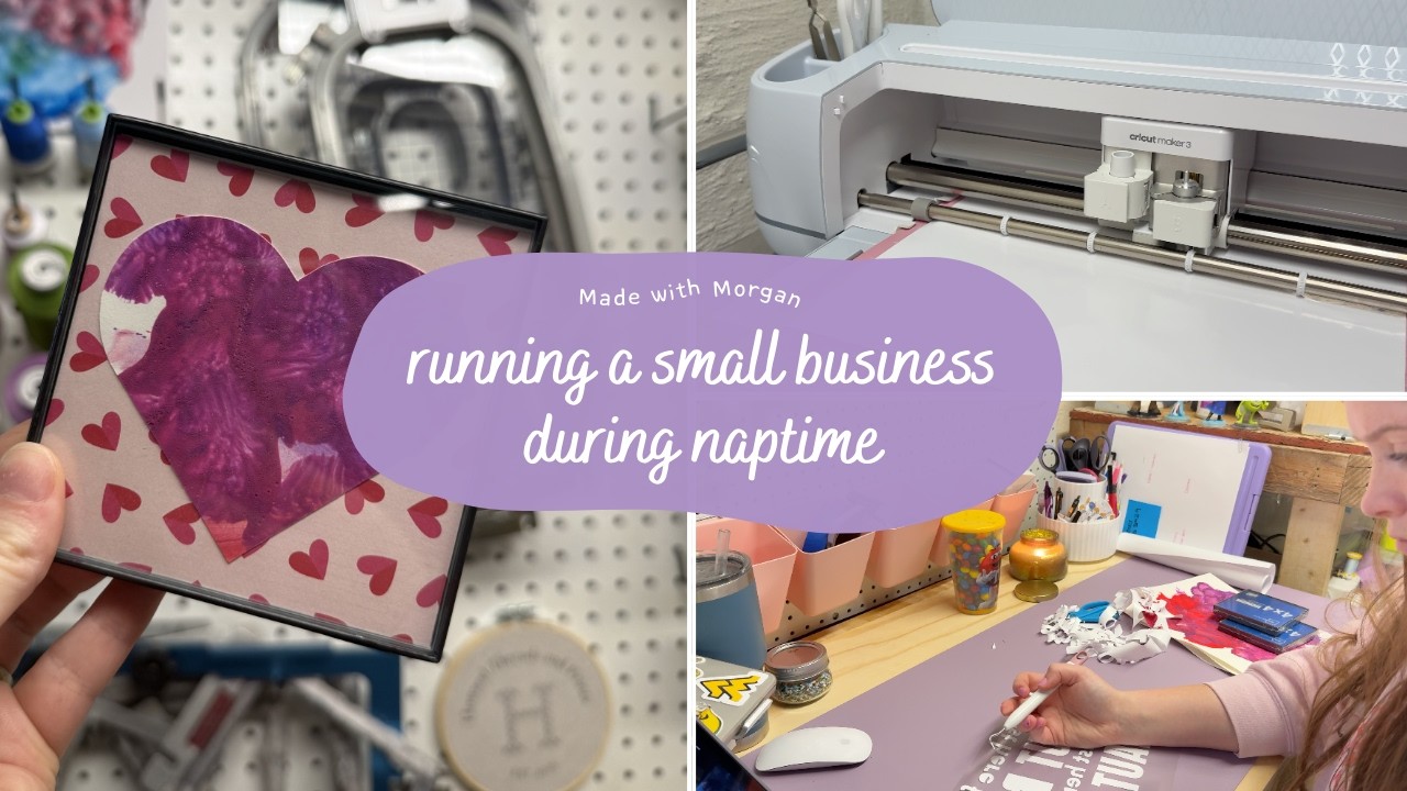 running a small business during naptime | making t-shirts