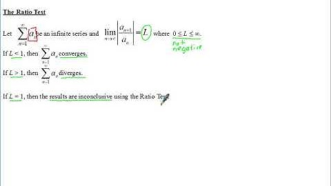 AP Calculus BC Notes Summary of Tests for Convergence of Infinite Series