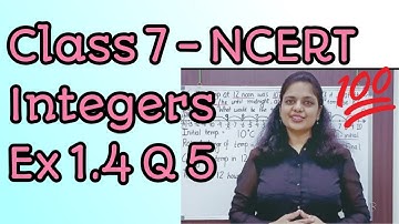 Q 5, Ex 1.4 - Integers - Chapter 1 - Maths Class 7th - NCERT