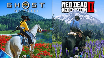 Ghost of Yotei vs Red Dead Redemption 2 - Graphics, Physics and Details Comparison