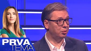 Prva tema  Gosti: Aleksandar Vučić, Biljana Srbljanović i Milan Antonijević