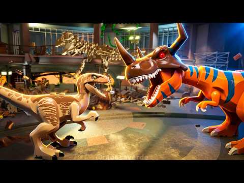 GREYMON ESCAPED and FOUGHT the RAPTOR in LEGO Jurassic World