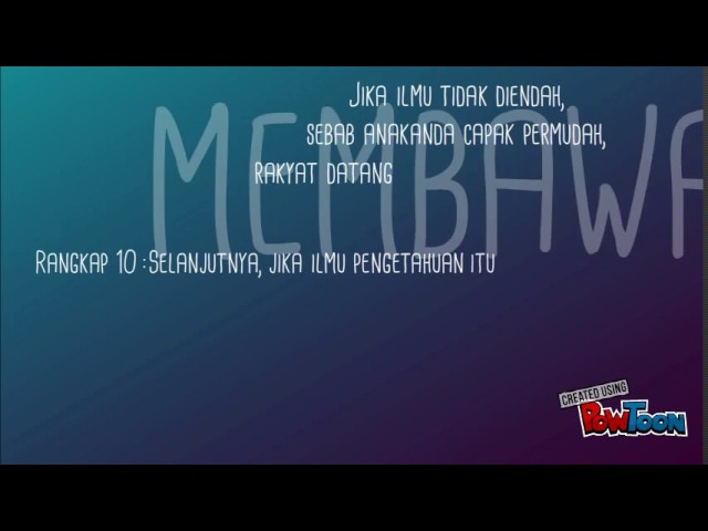 Syair Nasihat Tingkatan 2 Youtube