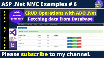 💡 Fetching Data from Database in ASP.NET MVC Using ADO.NET | With Stored Procedures Example