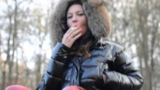 Teasing Miss Sixty Leather & Dimarni Spike High Heels Boots & Moncler Fur Downjacket