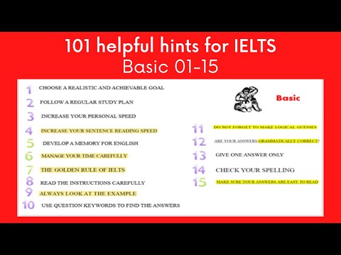 IELTS 101 اشارے اور ترکیبیں مفت-بنیادی 01-15 Ielts ٹپس اور ٹرکس ا...