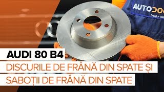 Cum schimb Set plăcuțe de frână, frână cu disc AUDI 80 (8C, B4) - tutoriale video