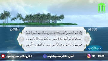 القرآن الكريم بصوت القارئ طاهر مسلم ضعيف - الجزء العاشر