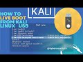 how to live boot kali linux on pendrive