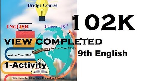 Bridge Course 9th English 1-Activity