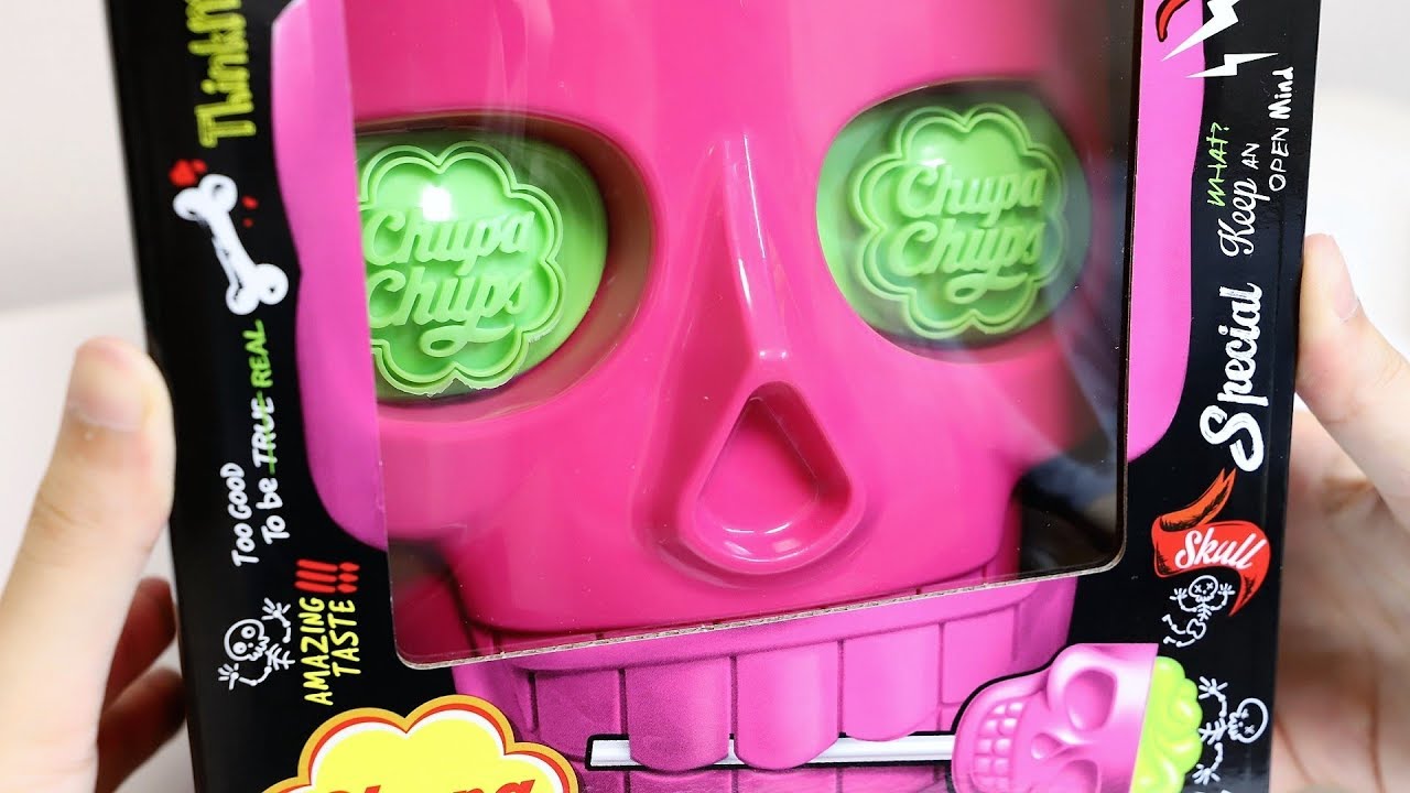 Big Skull Chupa Chups Box Halloween Candy - YouTube