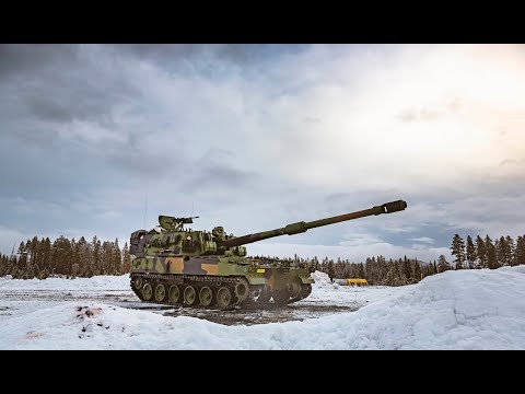Skarpskyting med K9-artilleri - video from Forsvarets forum