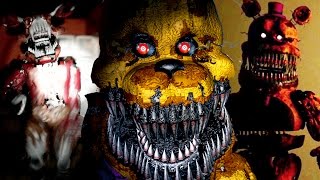 HIDING FROM NIGHTMARE FREDBEAR! | FNAF 4 3D (FREE ROAM Five Nights at Freddys)