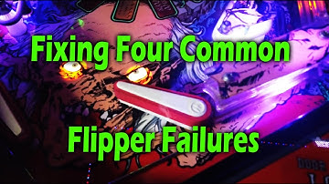 Fixing Four Flipper Failures - Pinball Repair in the Arcade.