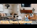 DIY FAMILY ROOM MAKEOVER ON A BUDGET | Decorating Ideas | Modern Farmhouse Family Room | ROOM DIY