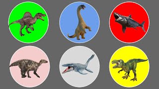 Satisfying Jurassic World Evolution 2 ; Trex vs Megalodon vs Mosasaurus, Spinosaurus, Brachiosaurus