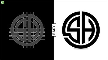 SH Monogram Logo Design in CorelDraw #logodesigns #coreldraw