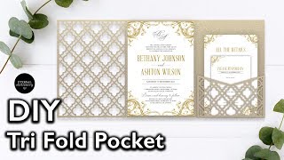 DIY Laser Cut Pocket Invitation | DIY Wedding Invitations | Make your own Wedding Invitations
