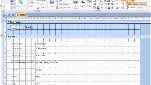 Creating a data entry form in access.