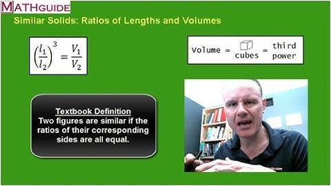 Similar Solids: Ratios of Lengths and Volumes