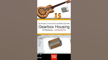 15- SolidWorks |Electric Guitar|: gearbox housing  #3d #solidworks #drawing  #engineering #guitar