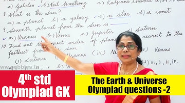 4th std olympiad GK | The Earth & Universe | Olympiad questions 2  | General Knowledge Olympiad