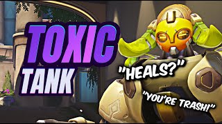 Delusional TOXIC TANK ruins OUR GAME in OVERWATCH 2..