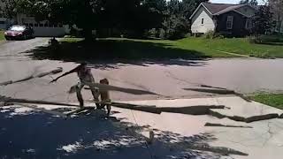 Ground erupted during solar eclipse in clarksville TN.