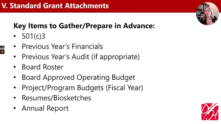 Module 1: Creating Grant Application Components - Standard Grant Attachments