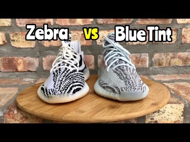 blue tint zebra yeezy