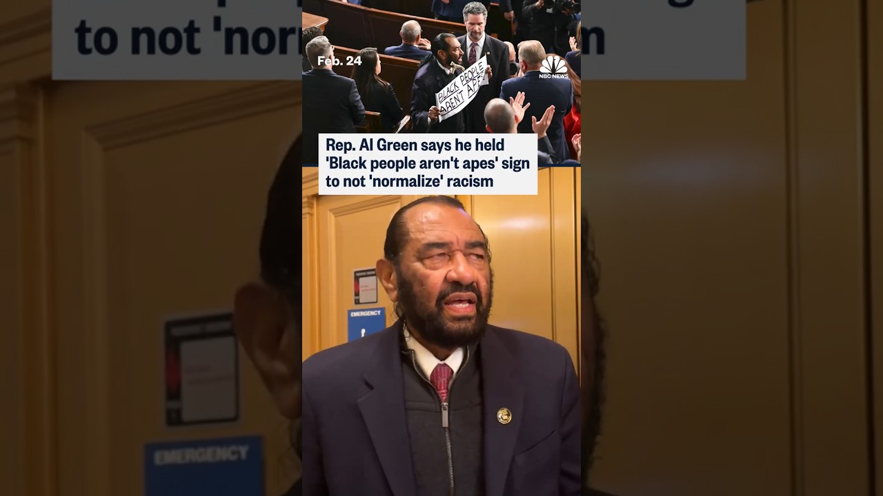 Rep. Al Green said he waved his sign 