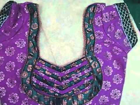 15 New Blouse neck designs catalogue 2014 high resolution images - YouTube